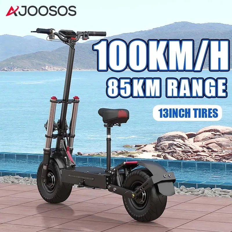 Super Power Electric Scooter 6000W 72V Dual Motor Electric Scooter Adults 100KM/H Fast Speed 85KM Long Range 26AH/30AH Battery