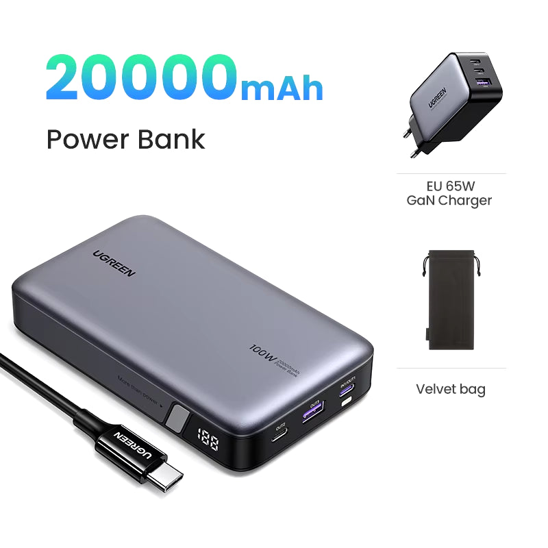 140W Power Bank Portable 25000Mah PD Fast Charging Powerbank for Laptop Notebook Xiaomi 13 Fast Charge External Battery