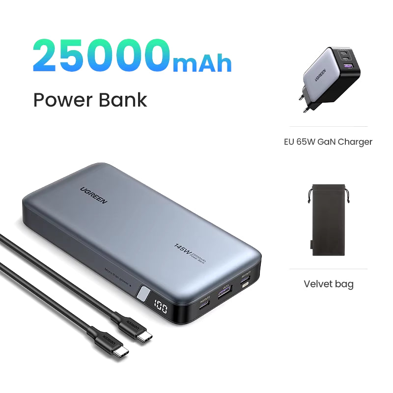 140W Power Bank Portable 25000Mah PD Fast Charging Powerbank for Laptop Notebook Xiaomi 13 Fast Charge External Battery