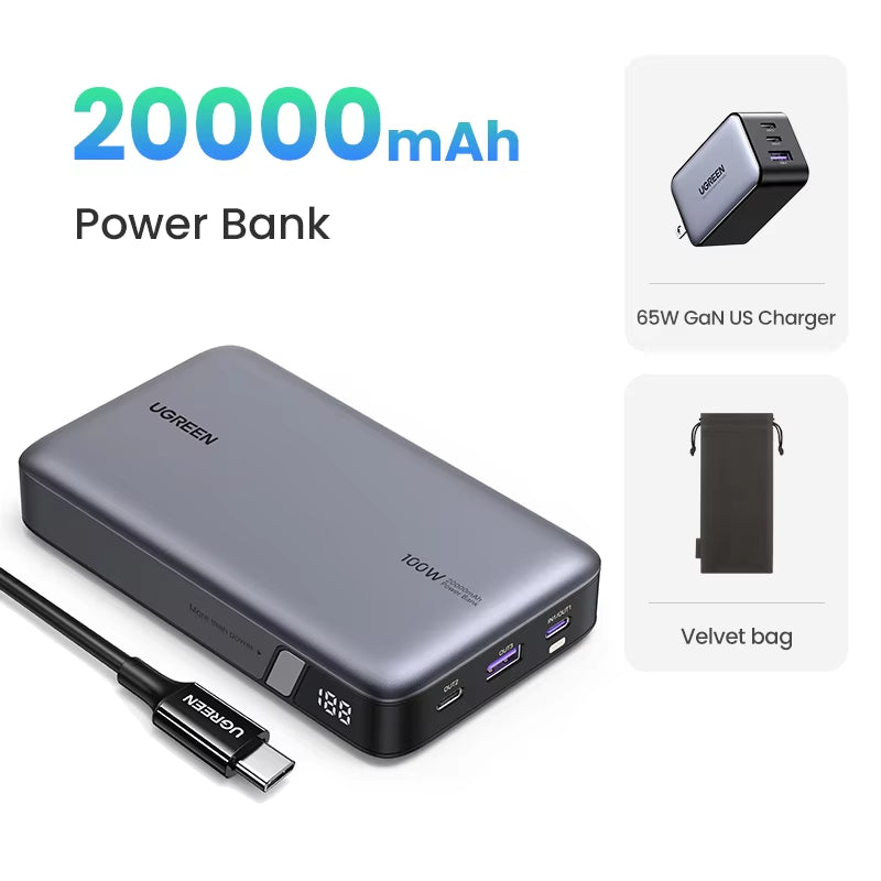 140W Power Bank Portable 25000Mah PD Fast Charging Powerbank for Laptop Notebook Xiaomi 13 Fast Charge External Battery