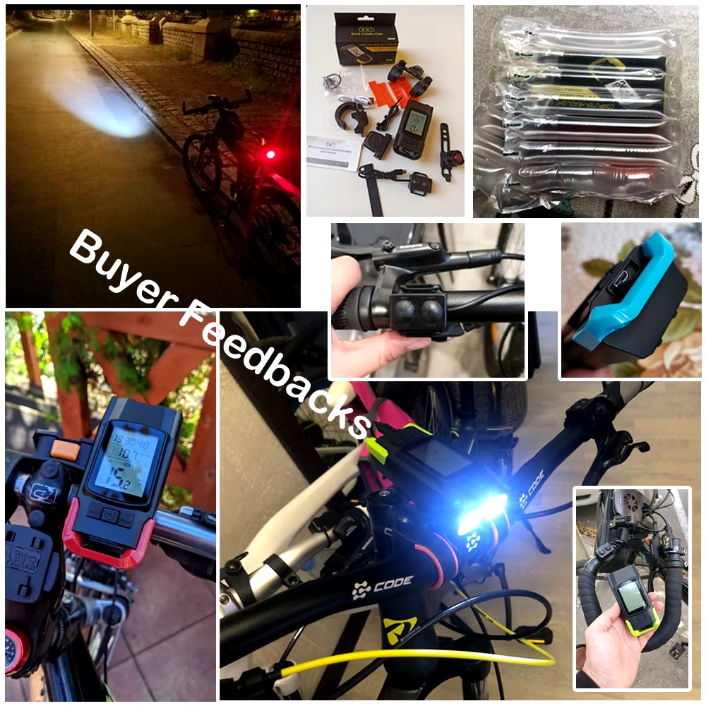 4 Mode USB Bike Light Lamp Bicycle Computer 3 Mode Horn Flashlight Cycle Bike Speedometer Led Front Lights Cycling Headlight