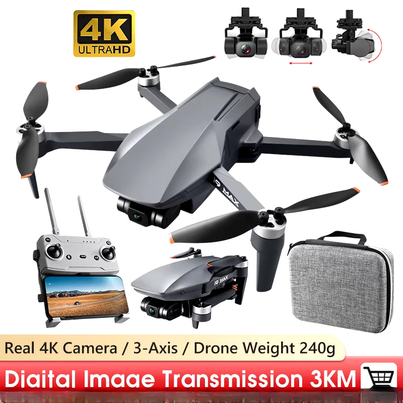 I9 MAX Drone 3-Axis Gimbal 4K HD Camera Dron GPS GLONASS Positioning 3KM 26Min Fly Brushless RC Quadcopter VS FAITH MINI Drone