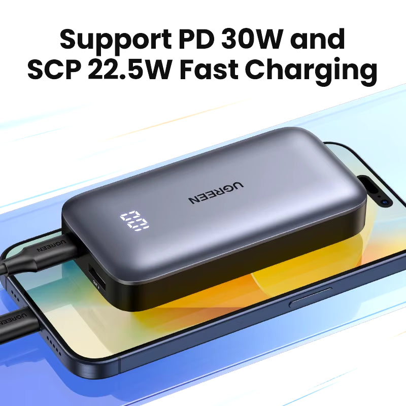 PD 30W Power Bank Fast Charge 10000Mah Portable Powerbank for Iphone 15 Pro Max Xiaomi Huawei Cell Phone External Battery