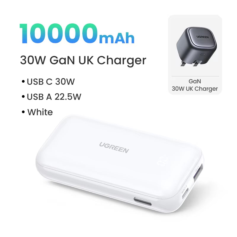 PD 30W Power Bank Fast Charge 10000Mah Portable Powerbank for Iphone 15 Pro Max Xiaomi Huawei Cell Phone External Battery