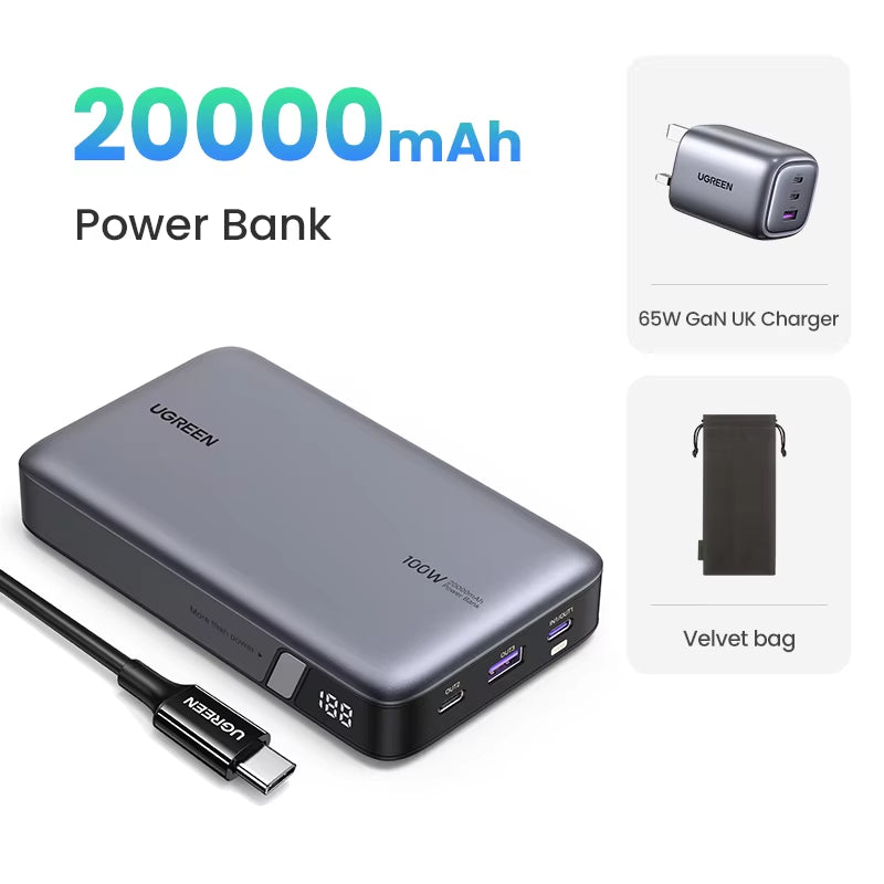 140W Power Bank Portable 25000Mah PD Fast Charging Powerbank for Laptop Notebook Xiaomi 13 Fast Charge External Battery